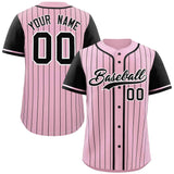 Custom Stripe Casual Raglan Sleeves Baseball Jersey Design Name Number Logo Sport Baseball Shirt