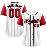 Custom Stripe Casual Raglan Sleeves Baseball Jersey Design Name Number Logo Sport Baseball Shirt