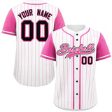 Custom Stripe Casual Raglan Sleeves Baseball Jersey Design Name Number Logo Athletic Baseball Shirt