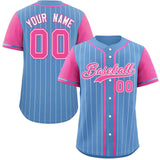 Custom Stripe Casual Raglan Sleeves Baseball Jersey Design Name Number Logo Athletic Baseball Shirt