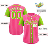 Custom Stripe Casual Raglan Sleeves Baseball Jersey Design Name Number Logo Practice Baseball Shirt