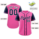 Custom Stripe Casual Raglan Sleeves Baseball Jersey Design Name Number Logo Practice Baseball Shirt