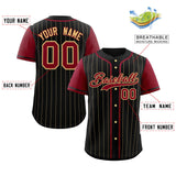 Custom Stripe Casual Raglan Sleeves Baseball Jersey Design Name Number Logo Mesh Baseball Shirt