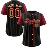 Custom Stripe Casual Raglan Sleeves Baseball Jersey Design Name Number Logo Mesh Baseball Shirt