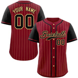 Custom Stripe Casual Raglan Sleeves Baseball Jersey Design Name Number Logo Mesh Baseball Shirt