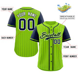 Custom Stripe Casual Raglan Sleeves Baseball Jersey Design Name Number Logo Mesh Baseball Shirt