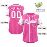Custom Stripe Casual Raglan Sleeves Baseball Jersey Design Name Number Logo Mesh Baseball Shirt