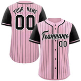 Custom Raglan Sleeves Stripe Casual Baseball Jersey Design Name Number Logo Sport Baseball Shirt
