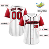 Custom Raglan Sleeves Stripe Casual Baseball Jersey Design Name Number Logo Sport Baseball Shirt