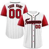 Custom Raglan Sleeves Stripe Casual Baseball Jersey Design Name Number Logo Sport Baseball Shirt