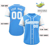Custom Raglan Sleeves Stripe Casual Baseball Jersey Design Name Number Logo Athletic Baseball Shirt