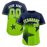 Custom Gradient Star Graffiti Pattern Printed/Stitched Outdoor Training Hip Hop Baseball Jersey