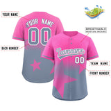 Custom Gradient Star Graffiti Pattern Printed/Stitched Shorts Sleeve Training Shirt Baseball Jersey