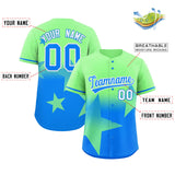 Custom Gradient Star Graffiti Pattern Printed/Stitched Shorts Sleeve Training Shirt Baseball Jersey