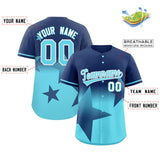 Custom Gradient Star Graffiti Pattern Printed/Stitched Shorts Sleeve Training Shirt Baseball Jersey