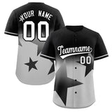 Custom Gradient Star Graffiti Pattern Printed/Stitched Shorts Sleeve Training Hip Hop Baseball Jersey