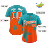 Custom Gradient Star Graffiti Pattern Printed/Stitched Shorts Sleeve Training Hip Hop Baseball Jersey