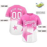 Custom Gradient Star Graffiti Pattern Printed/Stitched Shorts Sleeve Hip Hop Baseball Jersey