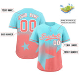 Custom Gradient Star Graffiti Pattern Printed/Stitched Shorts Sleeve Training Shirt Baseball Shirt