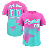 Custom Gradient Star Graffiti Pattern Printed/Stitched Shorts Sleeve Training Shirt Baseball Shirt