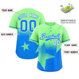 Custom Gradient Star Graffiti Pattern Printed/Stitched Shorts Sleeve Training Shirt Baseball Shirt