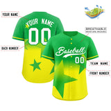 Custom Gradient Star Graffiti Pattern Printed/Stitched Shorts Sleeve Softball Training Baseball Shirt