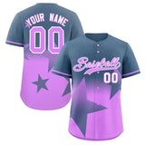 Custom Gradient Star Graffiti Pattern Printed/Stitched Shorts Sleeve Softball Training Baseball Shirt