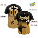 Custom Gradient Star Graffiti Pattern Printed/Stitched Shorts Sleeve Softball Training Baseball Shirt