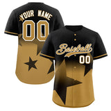 Custom Gradient Star Graffiti Pattern Printed/Stitched Shorts Sleeve Softball Training Baseball Shirt