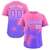 Custom Gradient Star Graffiti Pattern Printed/Stitched Shorts Sleeve Softball Training Baseball Shirt