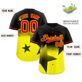 Custom Gradient Star Graffiti Pattern Printed/Stitched Shorts Sleeve Softball Training Baseball Shirt