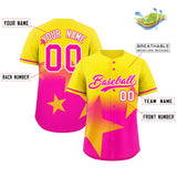 Custom Gradient Star Graffiti Pattern Printed/Stitched Shorts Sleeve Softball Training Baseball Shirt