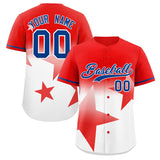 Custom Gradient Star Graffiti Pattern Printed/Stitched Shorts Sleeve Training Hip Hop Baseball Shirt