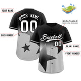 Custom Gradient Star Graffiti Pattern Printed/Stitched Shorts Sleeve Training Hip Hop Baseball Shirt