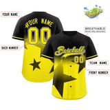 Custom Gradient Star Graffiti Pattern Printed/Stitched Shorts Sleeve Training Hip Hop Baseball Shirt