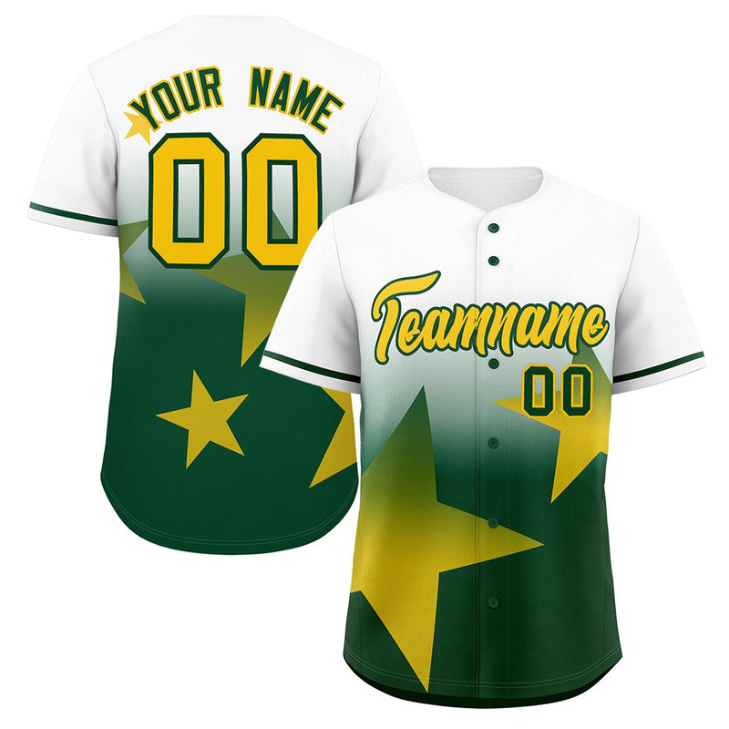 Custom Gradient Star Graffiti Pattern Printed/Stitched Shorts Sleeve Training Shirt Sport Baseball Jersey