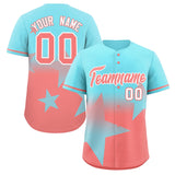 Custom Gradient Star Graffiti Pattern Printed/Stitched Shorts Sleeve Training Shirt Sport Baseball Jersey