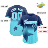 Custom Gradient Star Graffiti Pattern Printed/Stitched Shorts Sleeve Training Shirt Sport Baseball Jersey