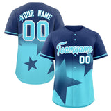 Custom Gradient Star Graffiti Pattern Printed/Stitched Shorts Sleeve Training Shirt Sport Baseball Jersey