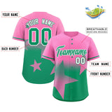 Custom Gradient Star Graffiti Pattern Printed/Stitched Shorts Sleeve Training Shirt Sport Baseball Jersey