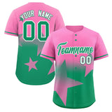 Custom Gradient Star Graffiti Pattern Printed/Stitched Shorts Sleeve Training Shirt Sport Baseball Jersey