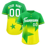 Custom Gradient Star Graffiti Pattern Printed/Stitched Shorts Sleeve Softball Training Sport Baseball Jersey