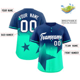 Custom Gradient Star Graffiti Pattern Printed/Stitched Shorts Sleeve Softball Training Sport Baseball Jersey