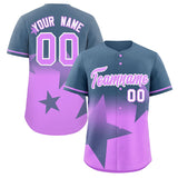 Custom Gradient Star Graffiti Pattern Printed/Stitched Shorts Sleeve Softball Training Sport Baseball Jersey
