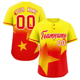 Custom Gradient Star Graffiti Pattern Printed/Stitched Shorts Sleeve Softball Training Sport Baseball Jersey