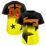 Custom Gradient Star Graffiti Pattern Printed/Stitched Shorts Sleeve Softball Training Sport Baseball Jersey