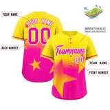 Custom Gradient Star Graffiti Pattern Printed/Stitched Shorts Sleeve Softball Training Sport Baseball Jersey