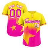 Custom Gradient Star Graffiti Pattern Printed/Stitched Shorts Sleeve Softball Training Sport Baseball Jersey