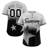 Custom Gradient Star Graffiti Pattern Printed/Stitched Shorts Sleeve Softball Training Sport Baseball Jersey