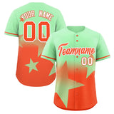 Custom Gradient Star Graffiti Pattern Printed/Stitched Shorts Sleeve Training Hip Hop Sport Baseball Jersey